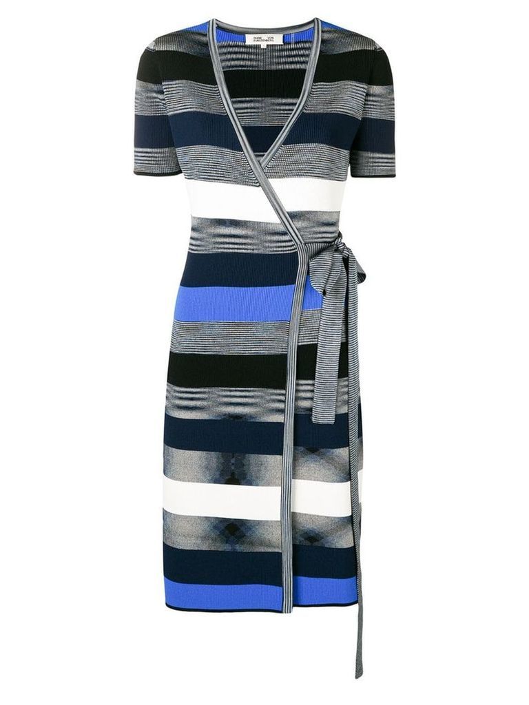 Diane von Furstenberg striped wrap dress - Blue