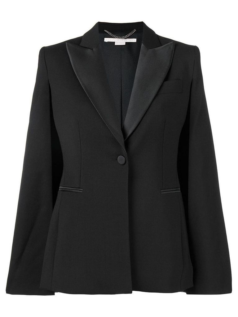 Stella McCartney slit sleeve tuxedo jacket - Black