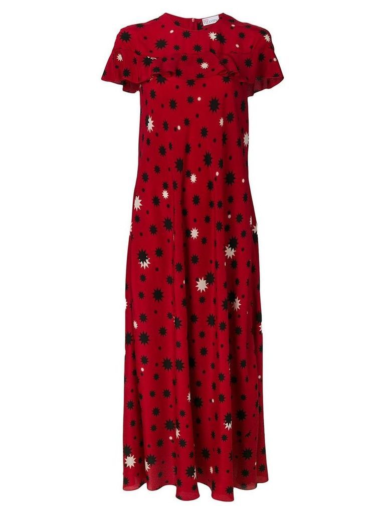 Red Valentino star print maxi dress