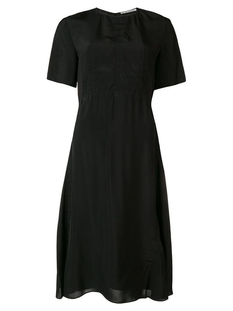 Acne Studios shirred short sleeve dress - Black