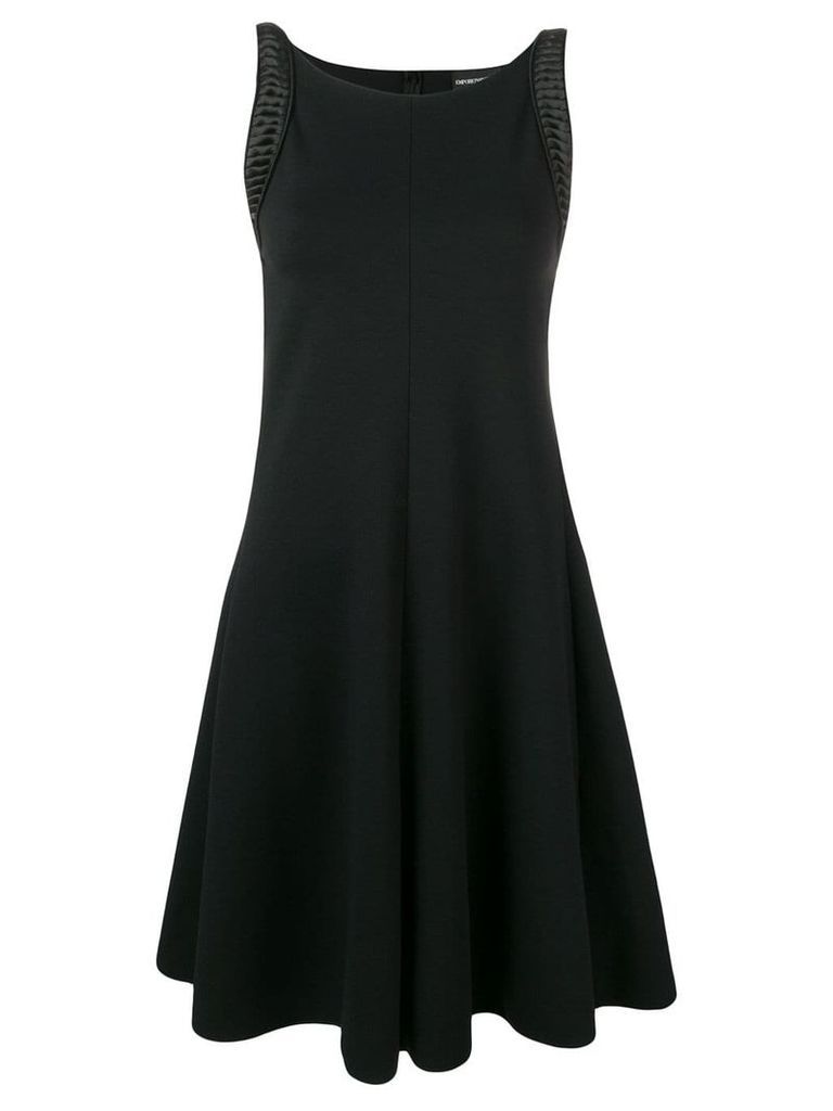Emporio Armani decorative shoulder panel dress - Black