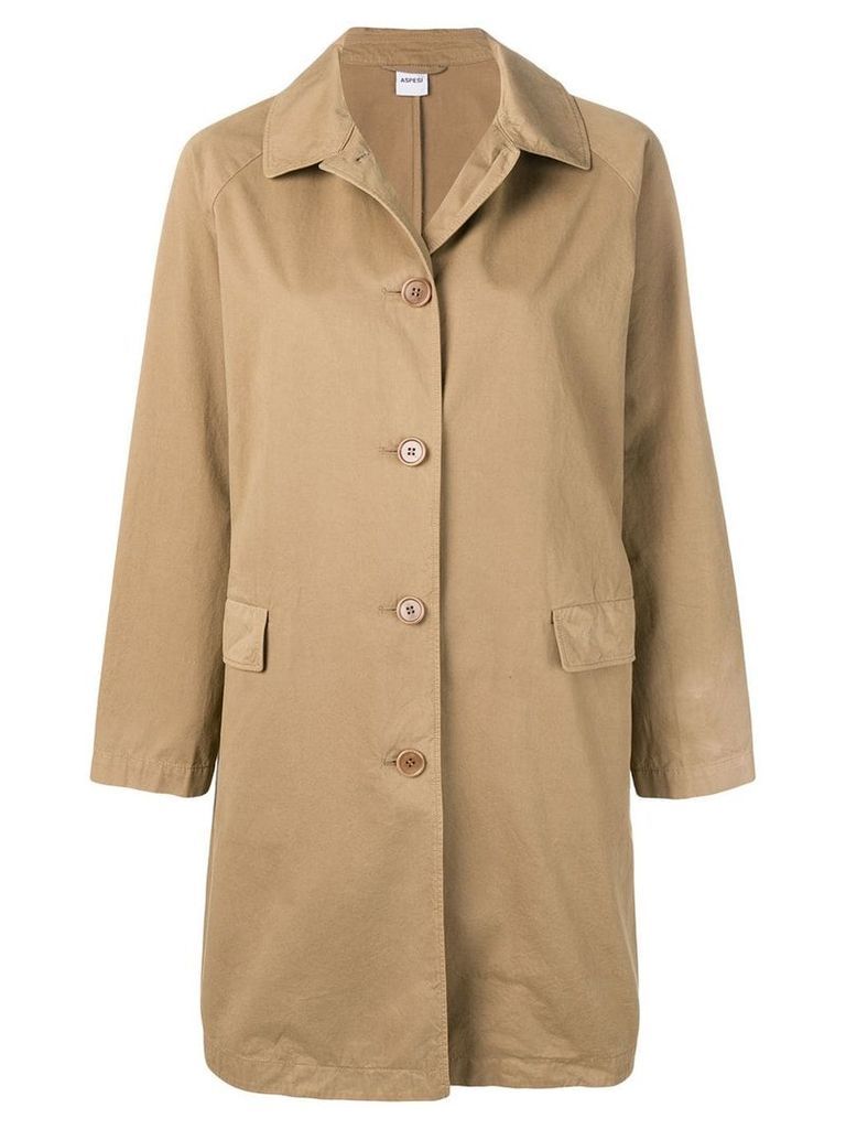 Aspesi button fastened trench coat - Brown