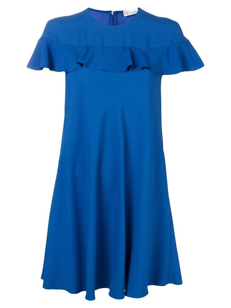 Red Valentino ruffled mini dress - Blue