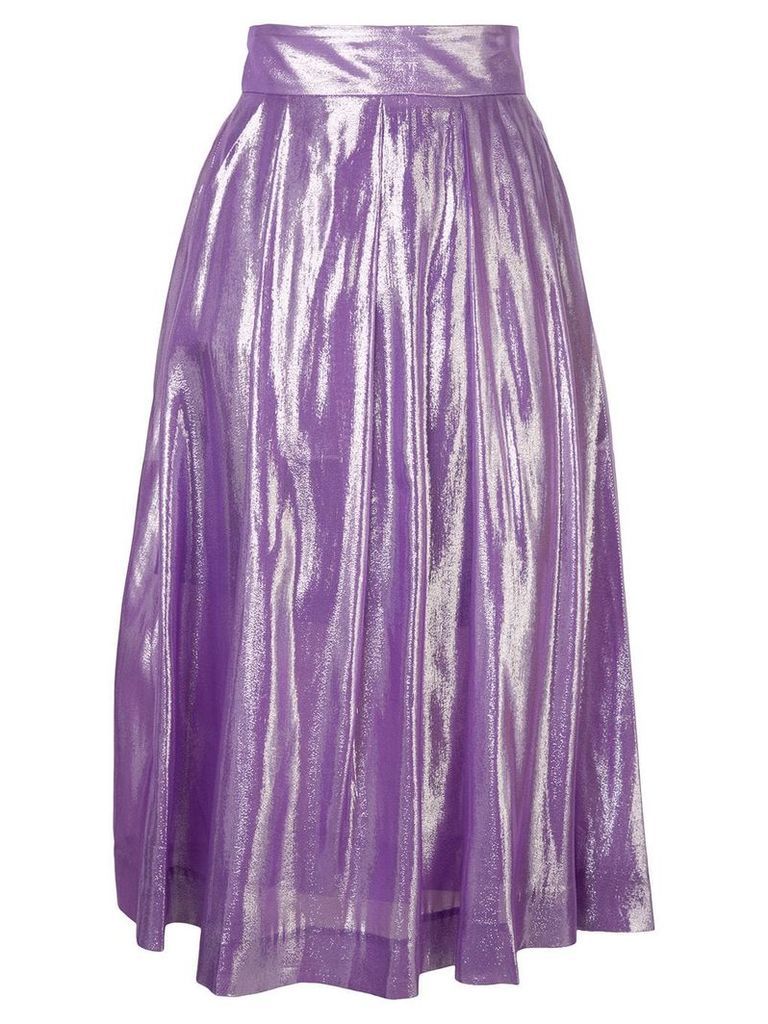 Baum Und Pferdgarten metallic pleated midi skirt - Purple