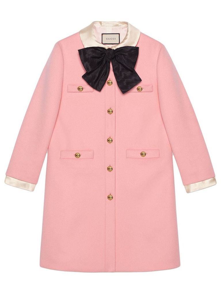 Gucci Wool coat with bow - Pink