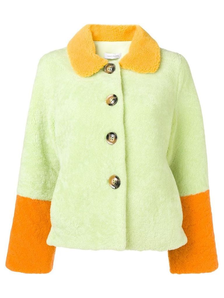 Saks Potts lime green wool jacket