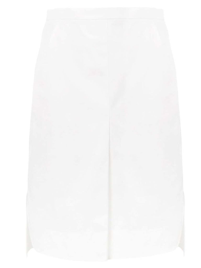 Jil Sander Navy high low hem skirt - White