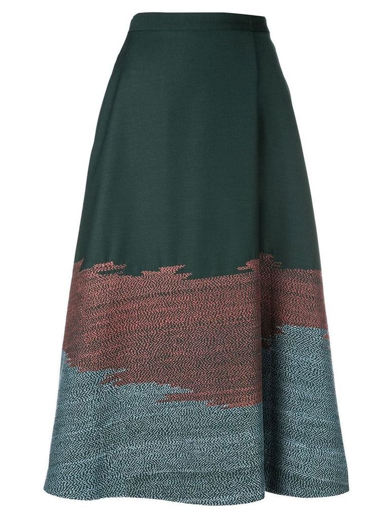 Bodice Studio stitch detail A-line skirt - Green