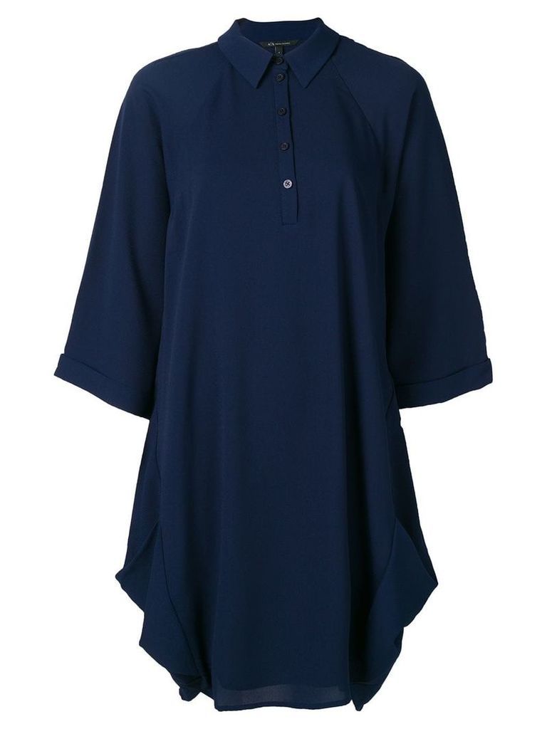 Armani Exchange oversized polo dress - Blue