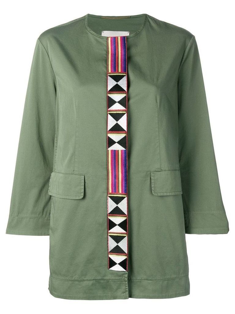 Bazar Deluxe geometric panel jacket - Green
