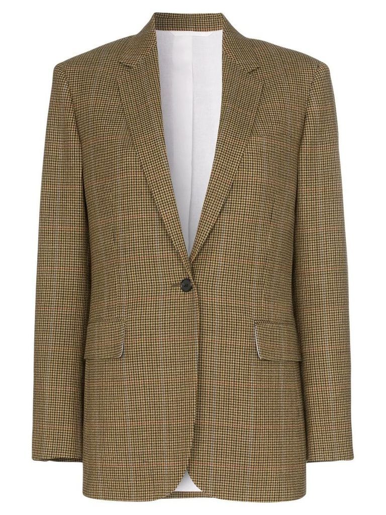 Calvin Klein 205W39nyc single-breasted check wool blazer - Brown