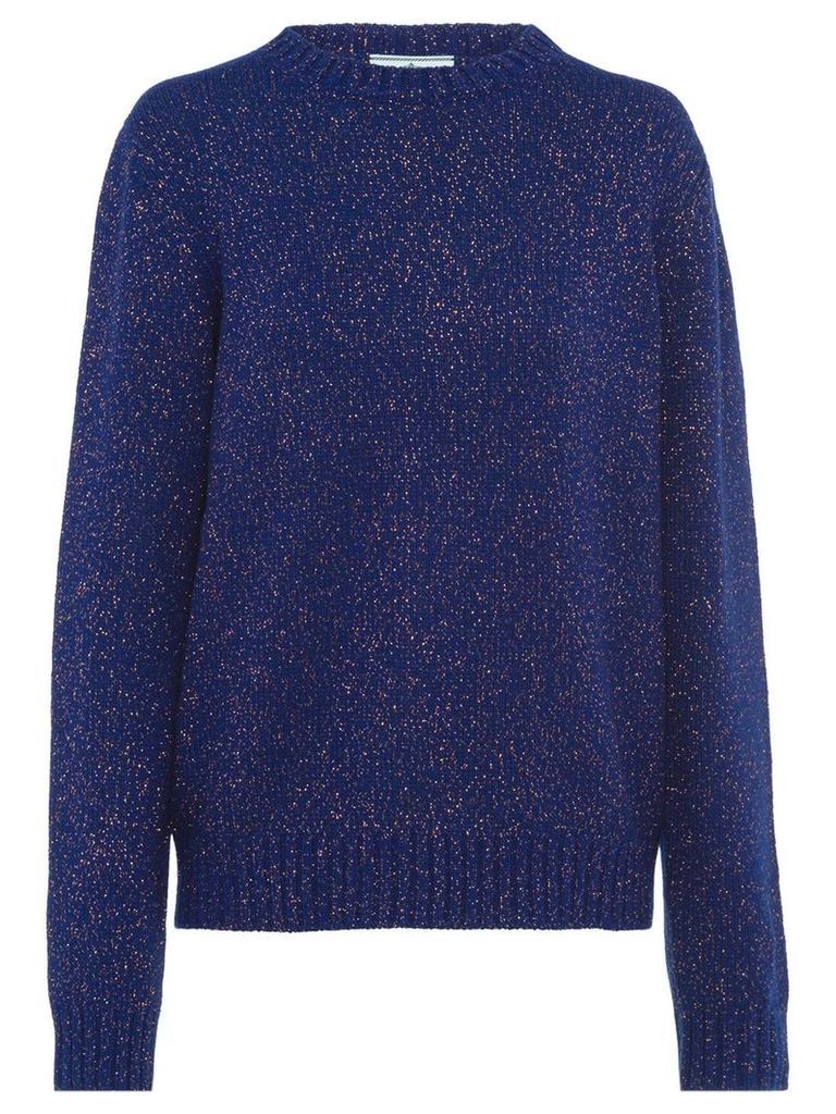 Prada speckled knit jumper - Blue