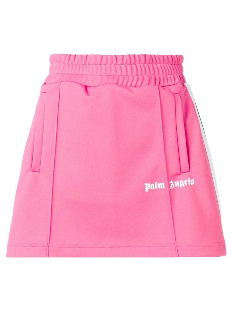 Palm Angels side stripe track skirt - Pink