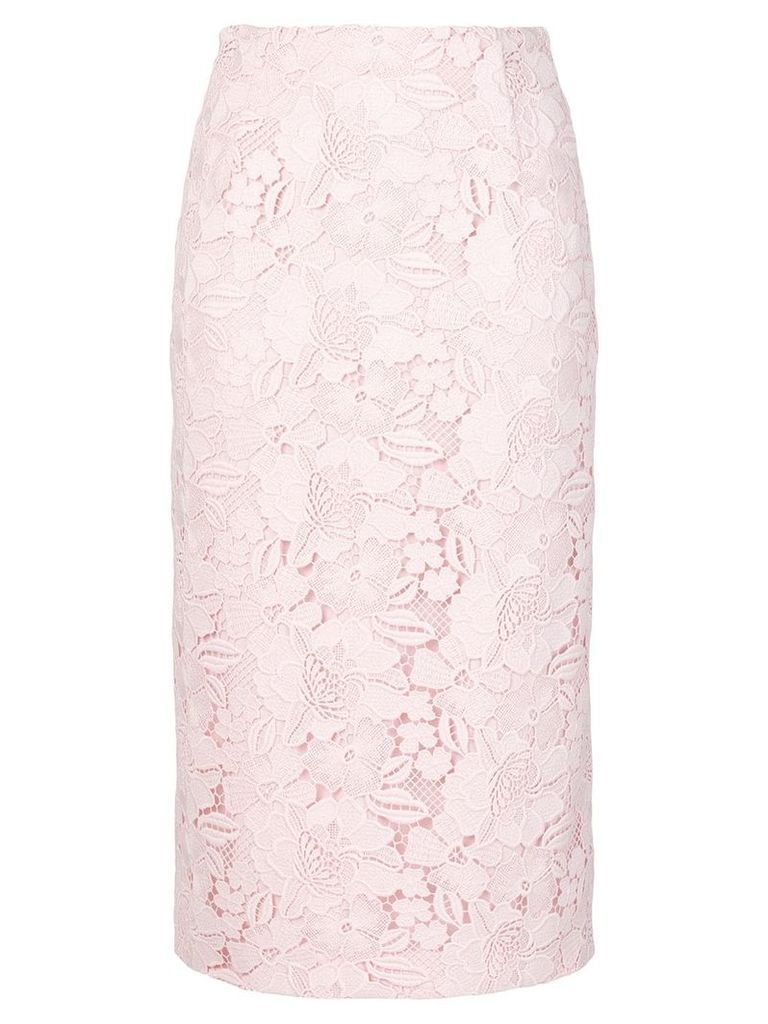 Nº21 lace embroidered skirt - Pink