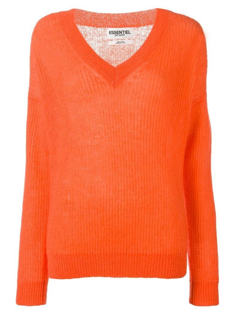 Essentiel Antwerp V-neck sweater - Orange