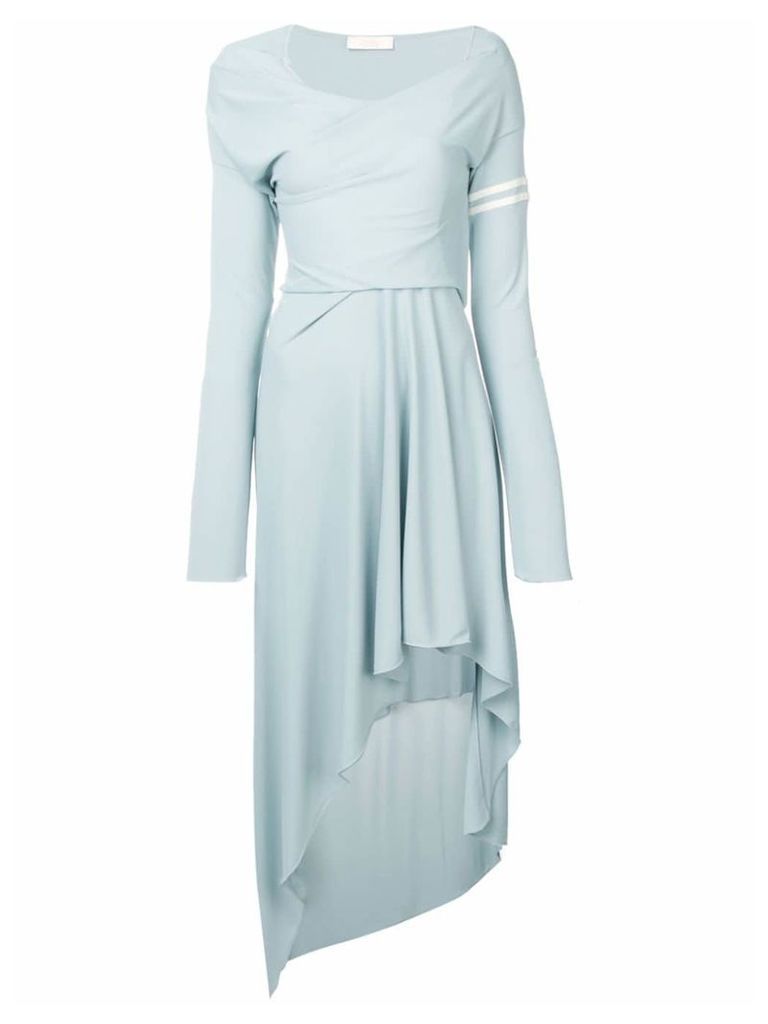 Ssheena draped asymmetric dress - Blue