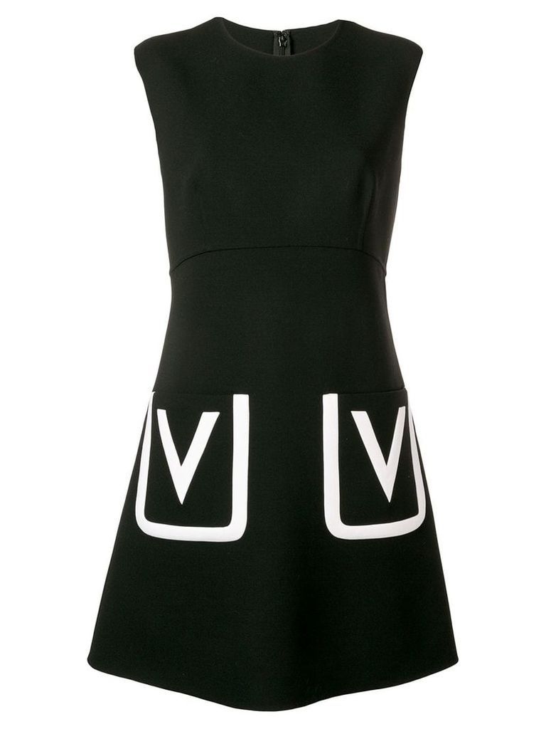 Valentino logo pocket dress - Black