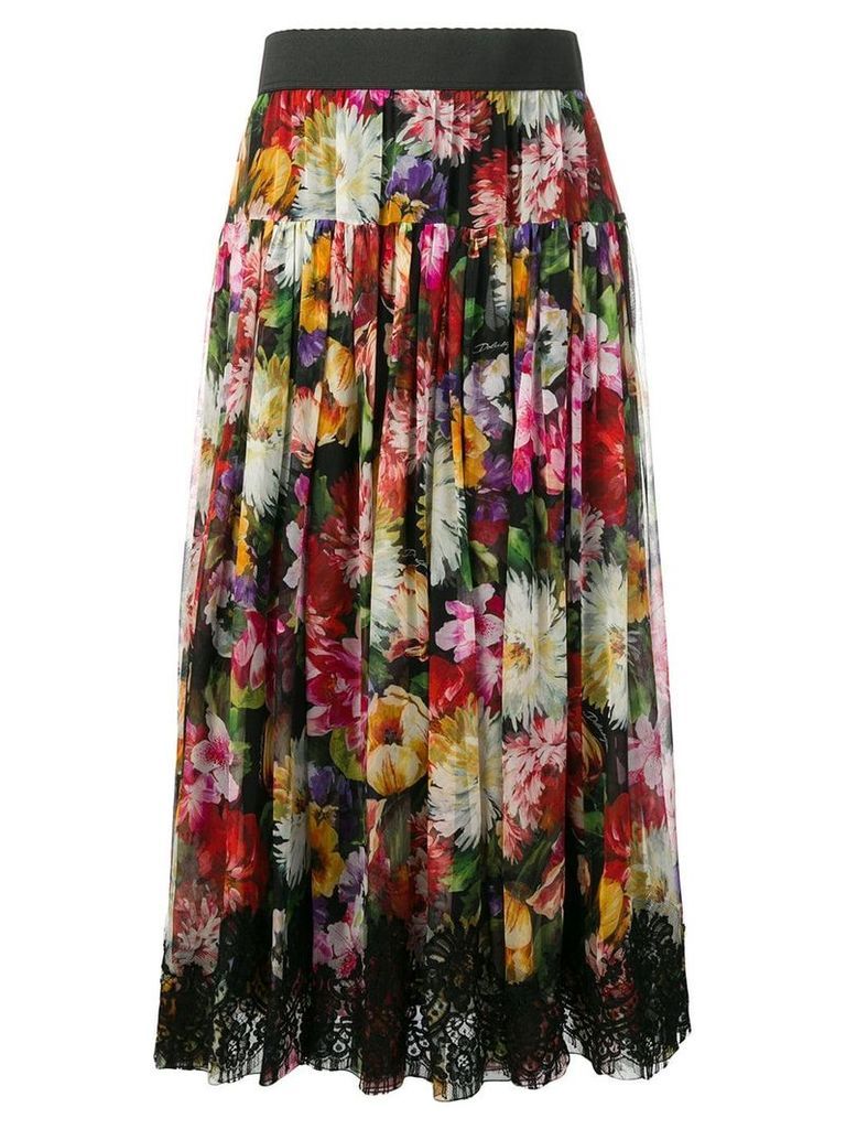 Dolce & Gabbana floral print skirt - Green