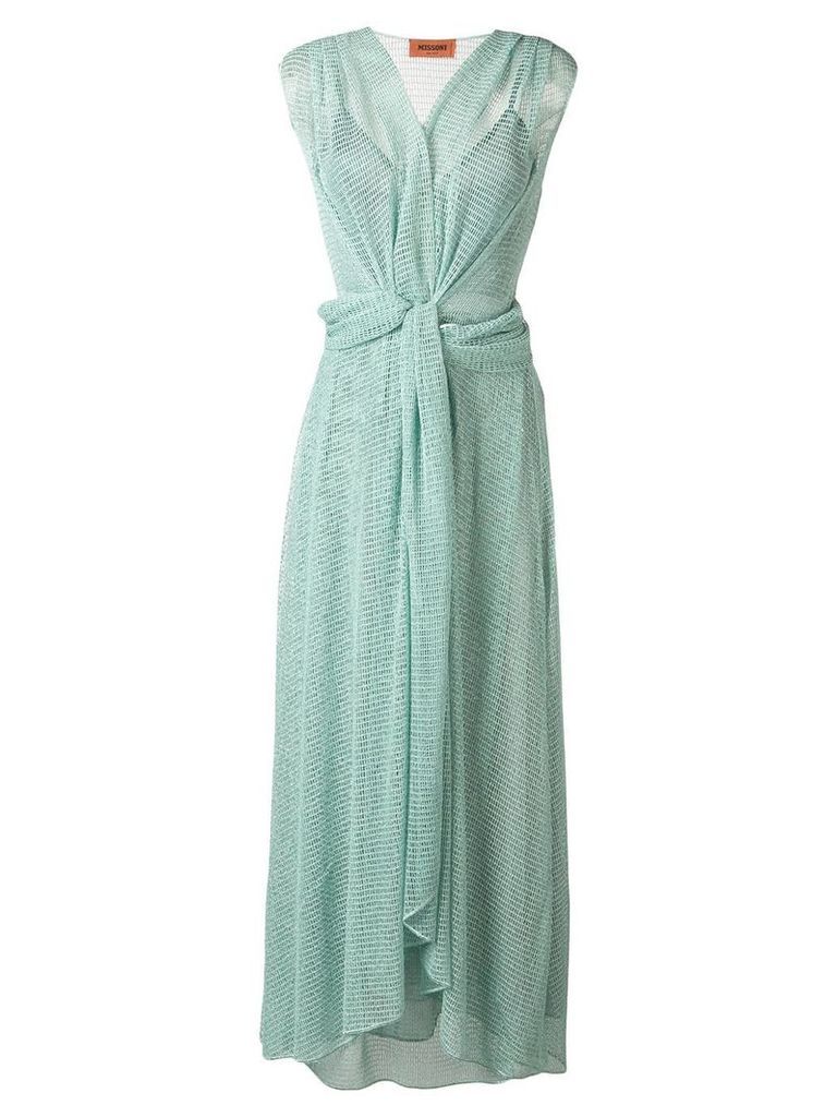 Missoni knot front dress - Green