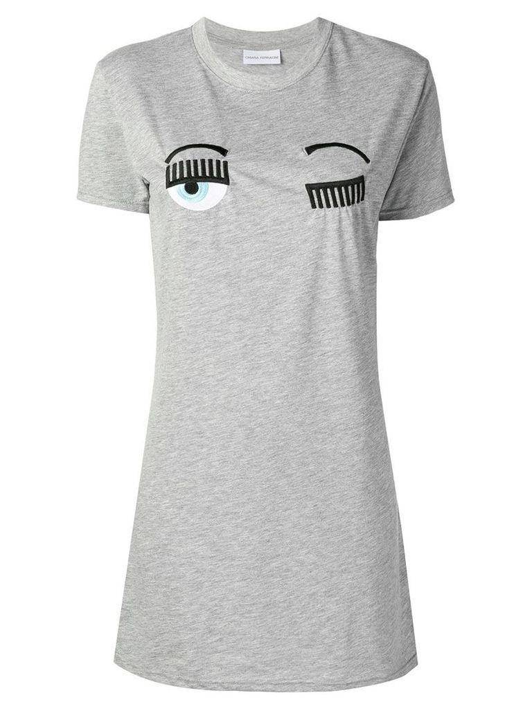 Chiara Ferragni winking eye oversized T-shirt - Grey