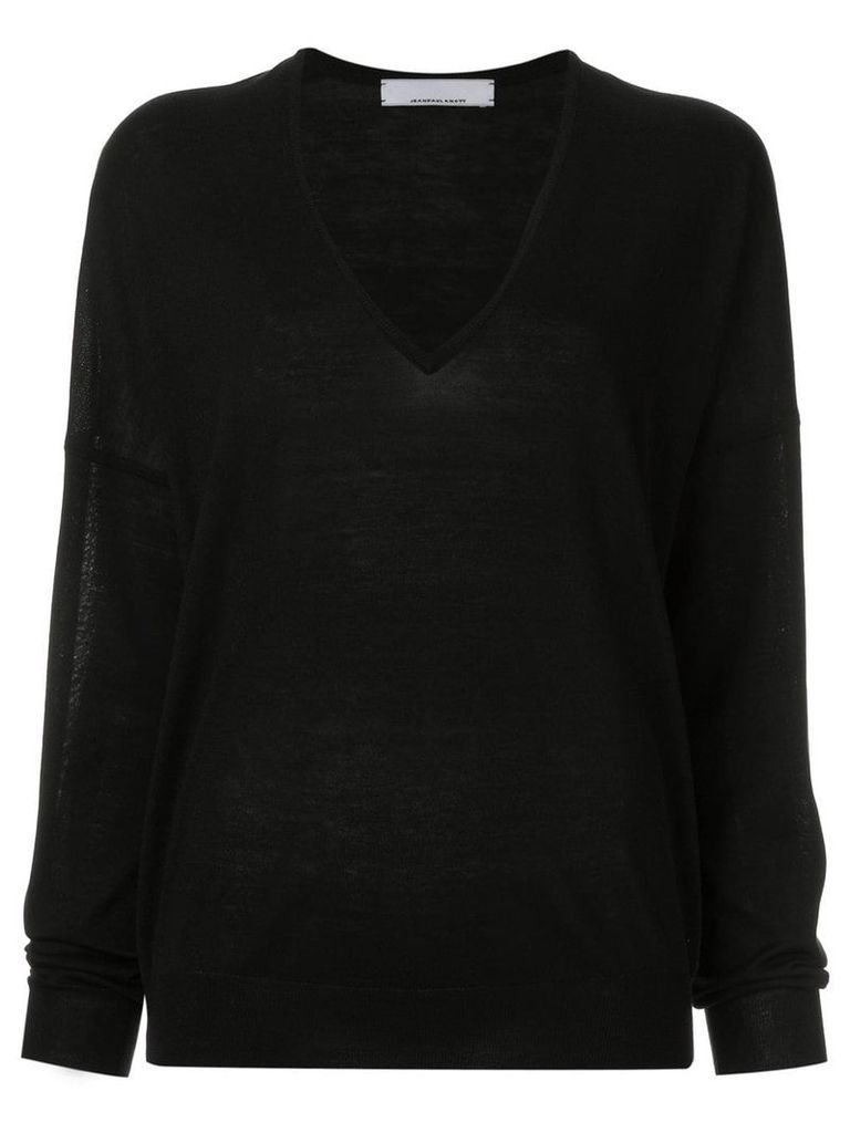 Jean Paul Knott V-neck sweatshirt - Black