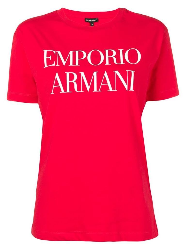 Emporio Armani logo T-shirt - Red