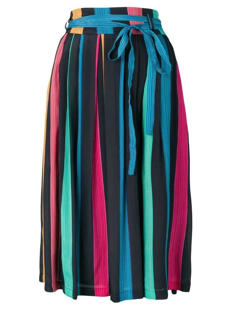PS Paul Smith multi-stripe pleated skirt - Blue