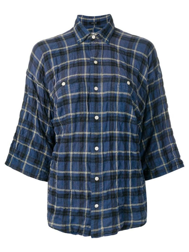 R13 plaid short sleeved shirt - Blue