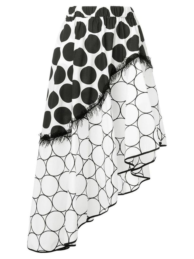 Smarteez asymmetric printed skirt - Black
