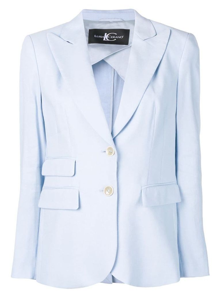 Luisa Cerano fitted blazer jacket - Blue