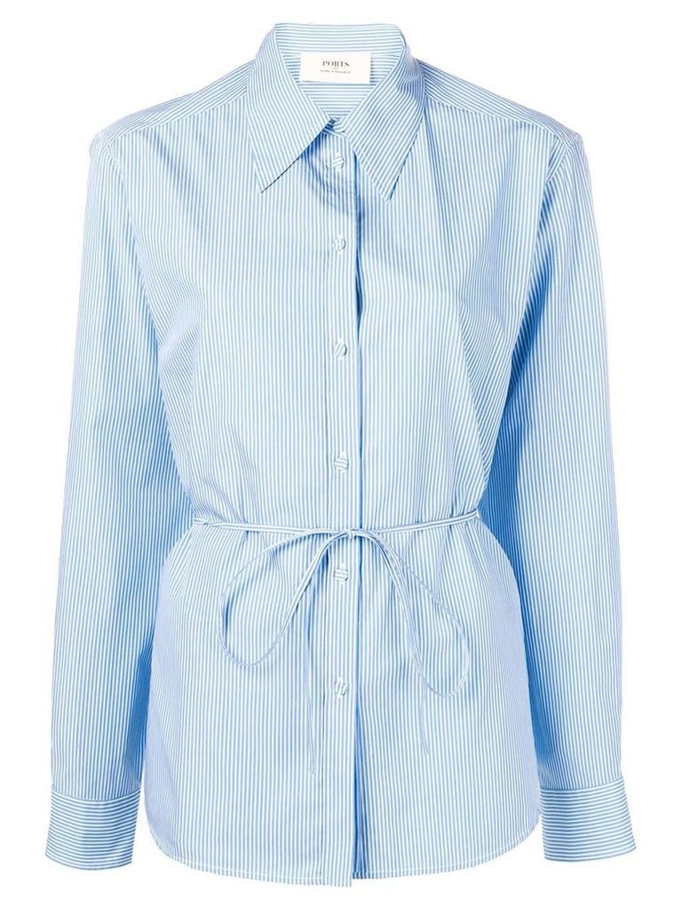 Ports 1961 fitted shirt with pinstripes - Blue