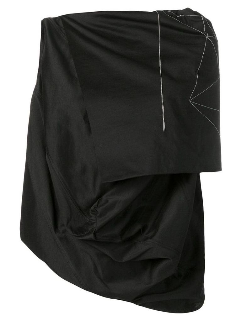 Rick Owens asymmetric geometric print shirt - Black