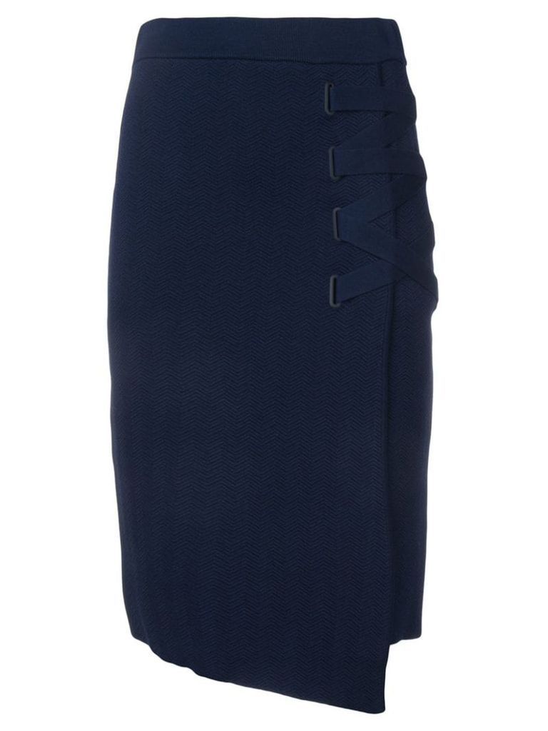 Jonathan Simkhai side-slit pencil skirt - Blue
