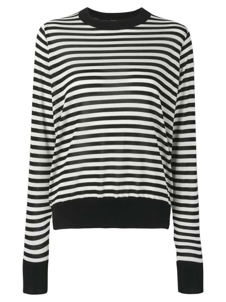 Comme Des Garçons Noir Kei Ninomiya striped crew neck sweater - Black