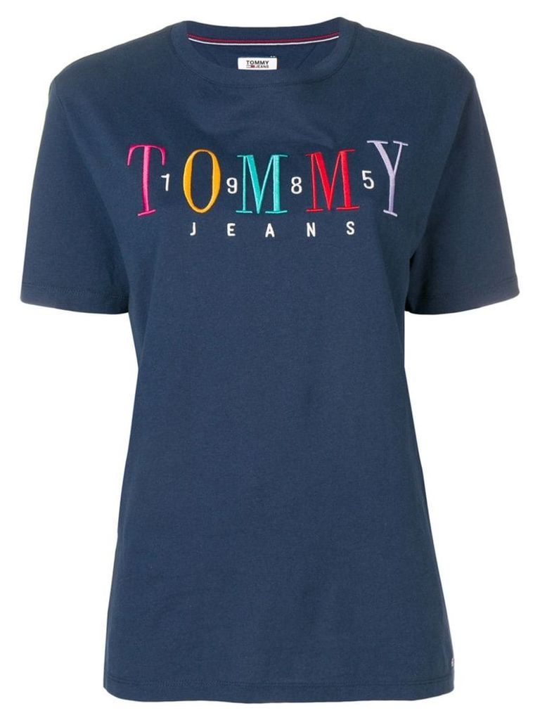 Tommy Jeans embroidered logo T-shirt - Blue
