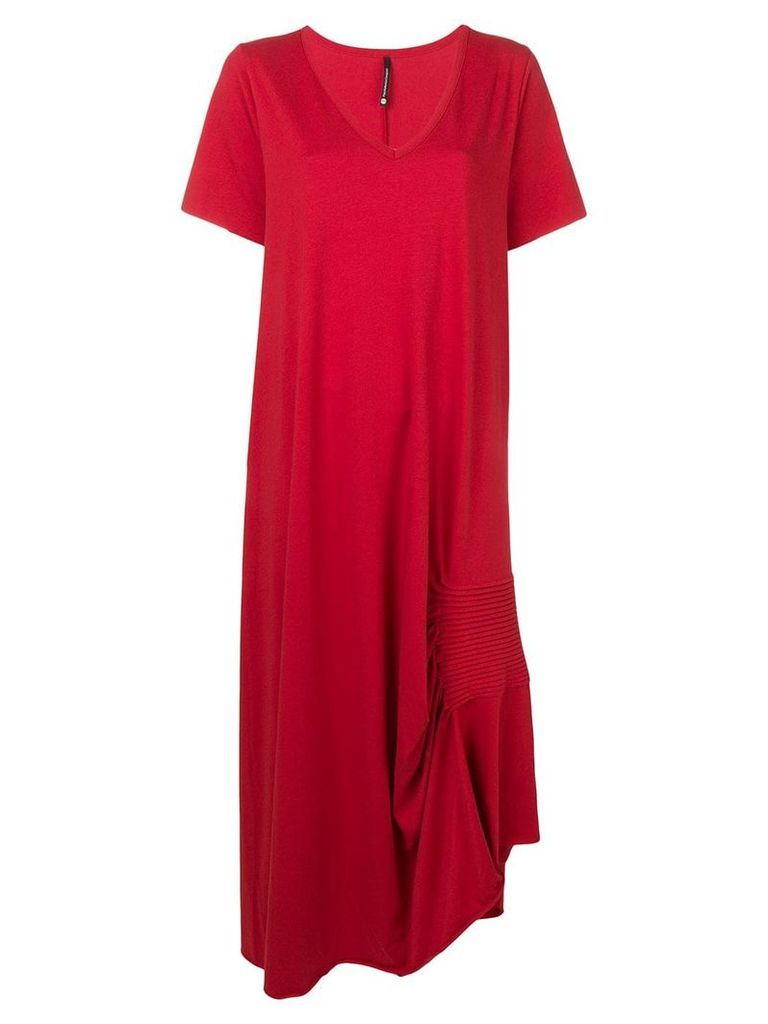 Pierantoniogaspari ruched detail T-shirt dress - Red