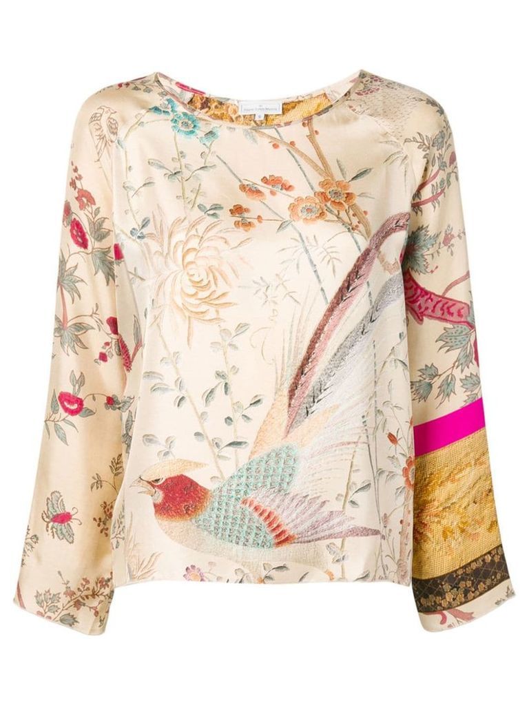 Pierre-Louis Mascia oriental print blouse - Neutrals