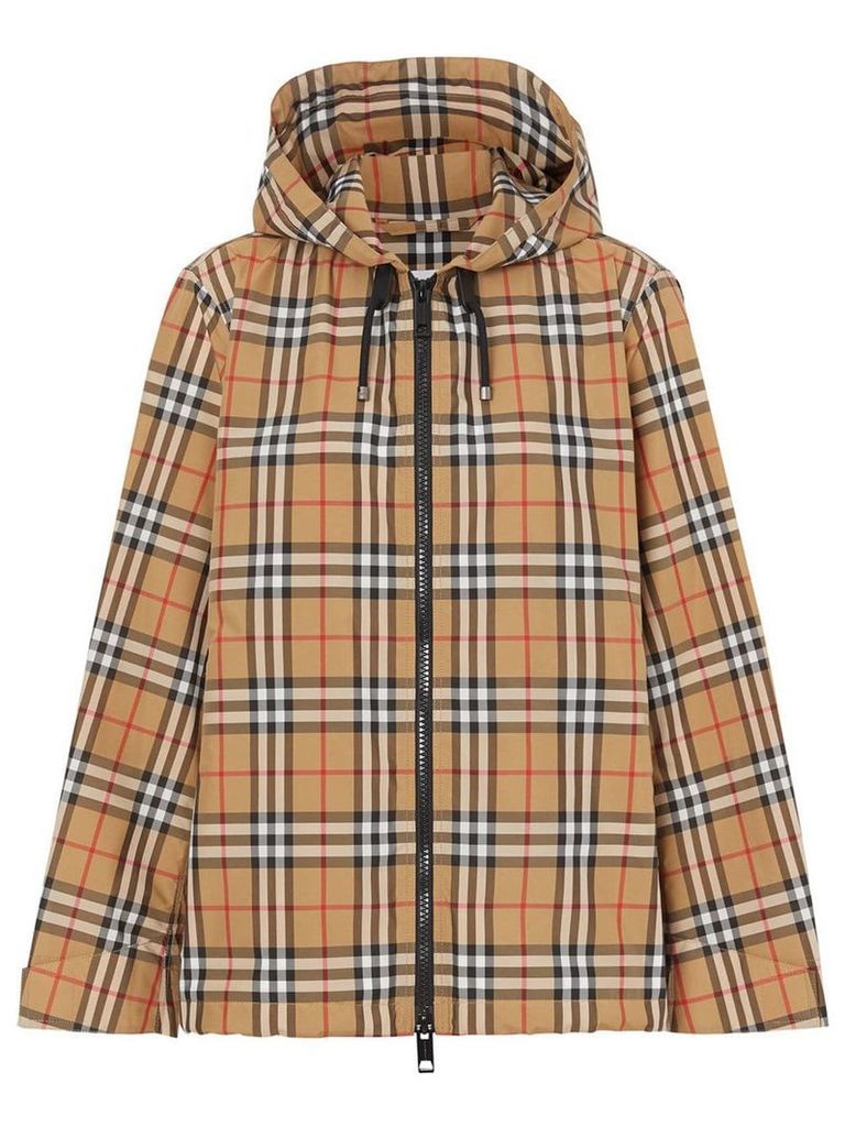 Burberry Vintage Check hooded jacket - NEUTRALS
