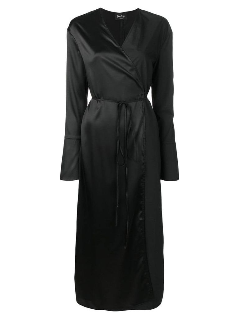 Andrea Ya'aqov long wrap dress - Black