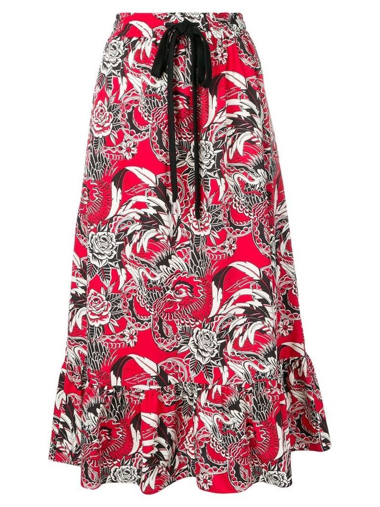 Red Valentino floral print skirt