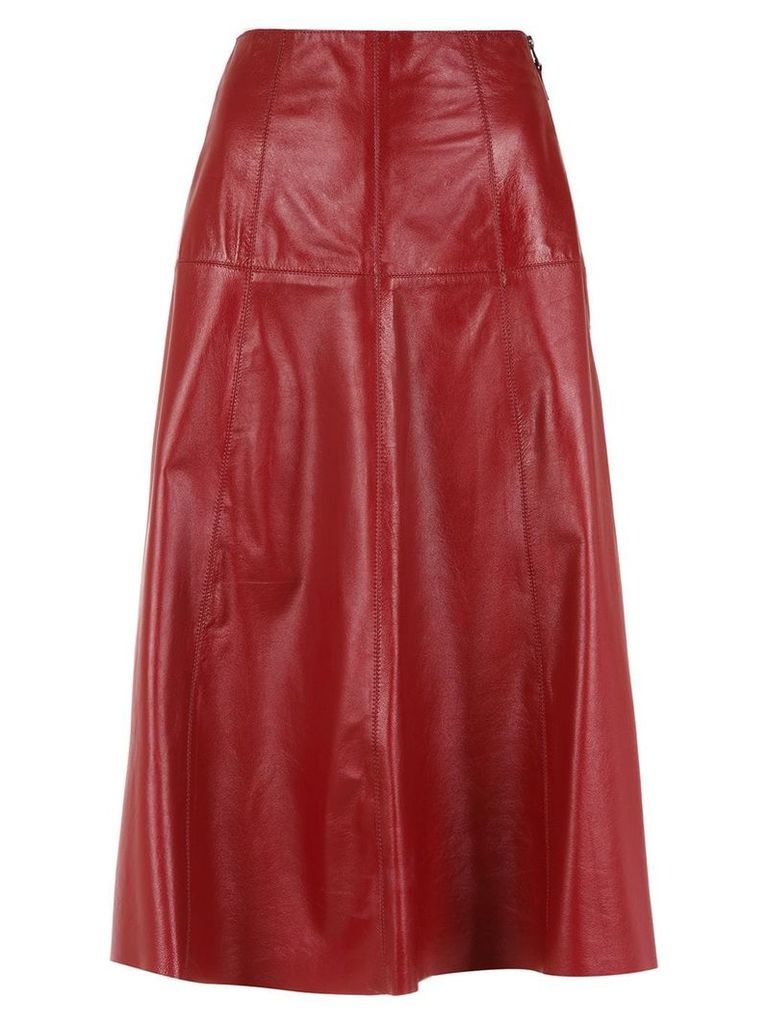 Nk midi leather skirt - Red