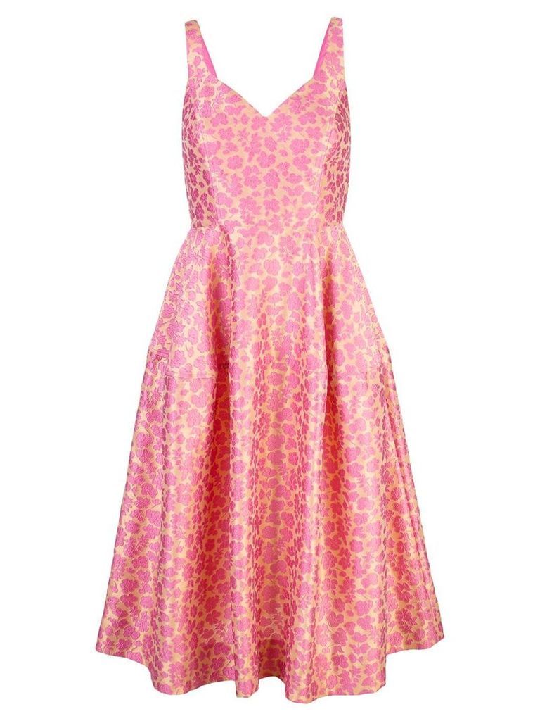 Jill Jill Stuart floral cloqué flared dress - Pink