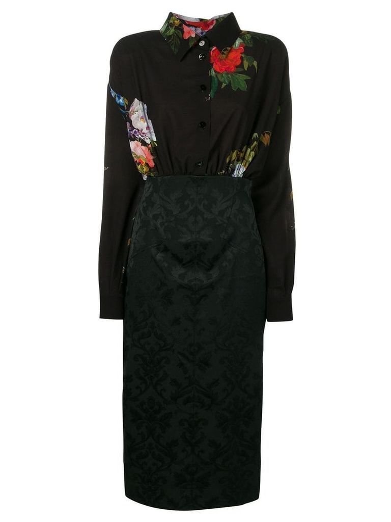 Antonio Marras floral shirt dress - Black