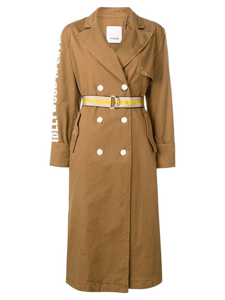 Pinko belted trench coat - Brown