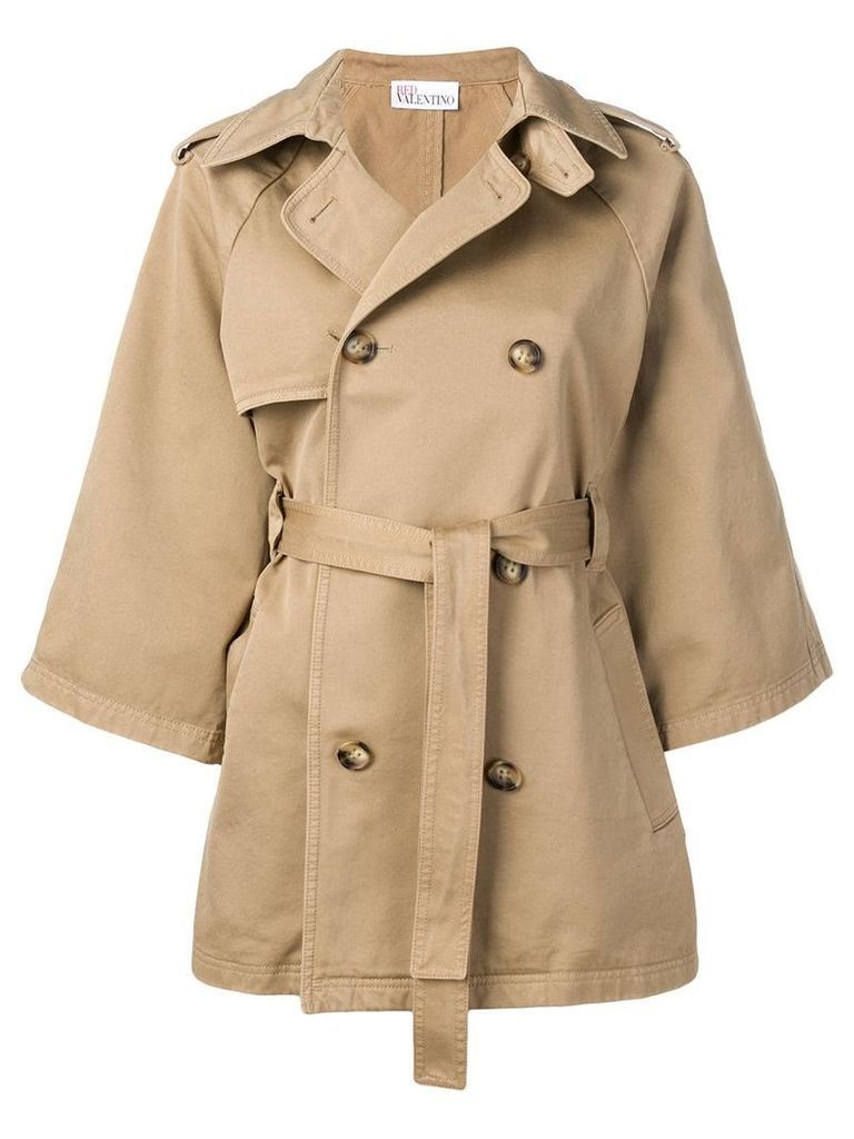 Red Valentino double breasted trench coat - Neutrals