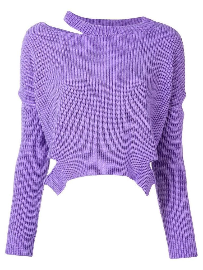 Pinko cut-out knitted sweater - Purple