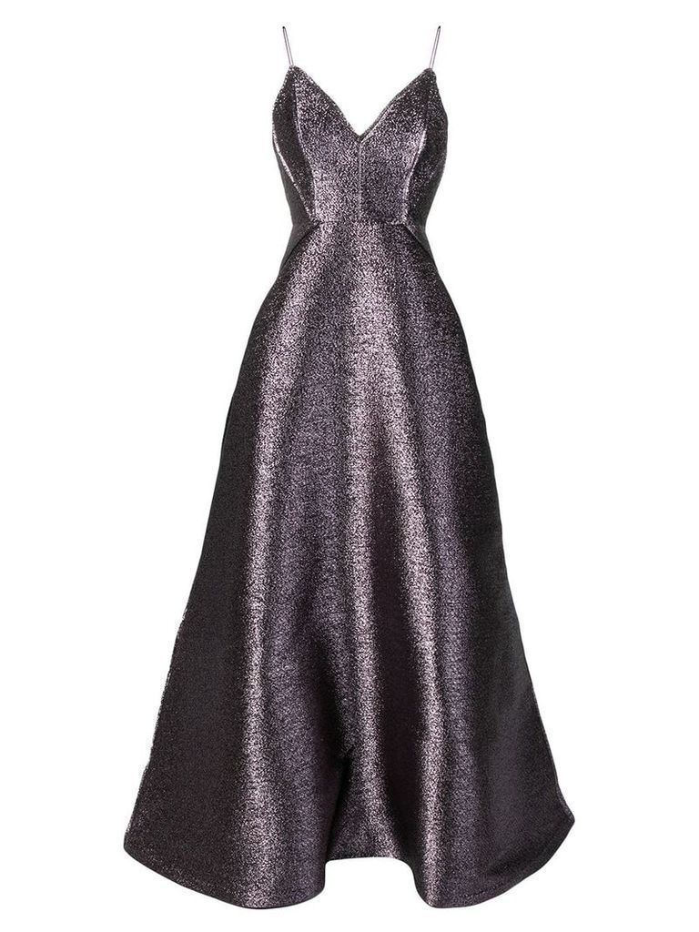 Alex Perry purple metallic evening gown