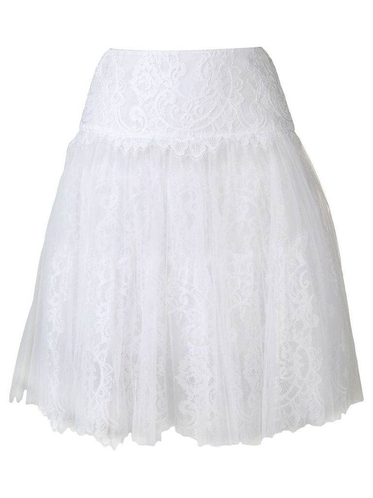 Ermanno Scervino lace A-line skirt - White