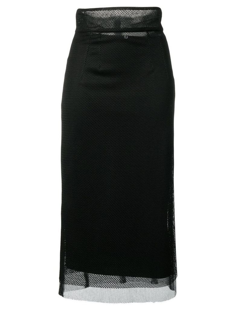 Dolce & Gabbana mesh panel pencil skirt - Black