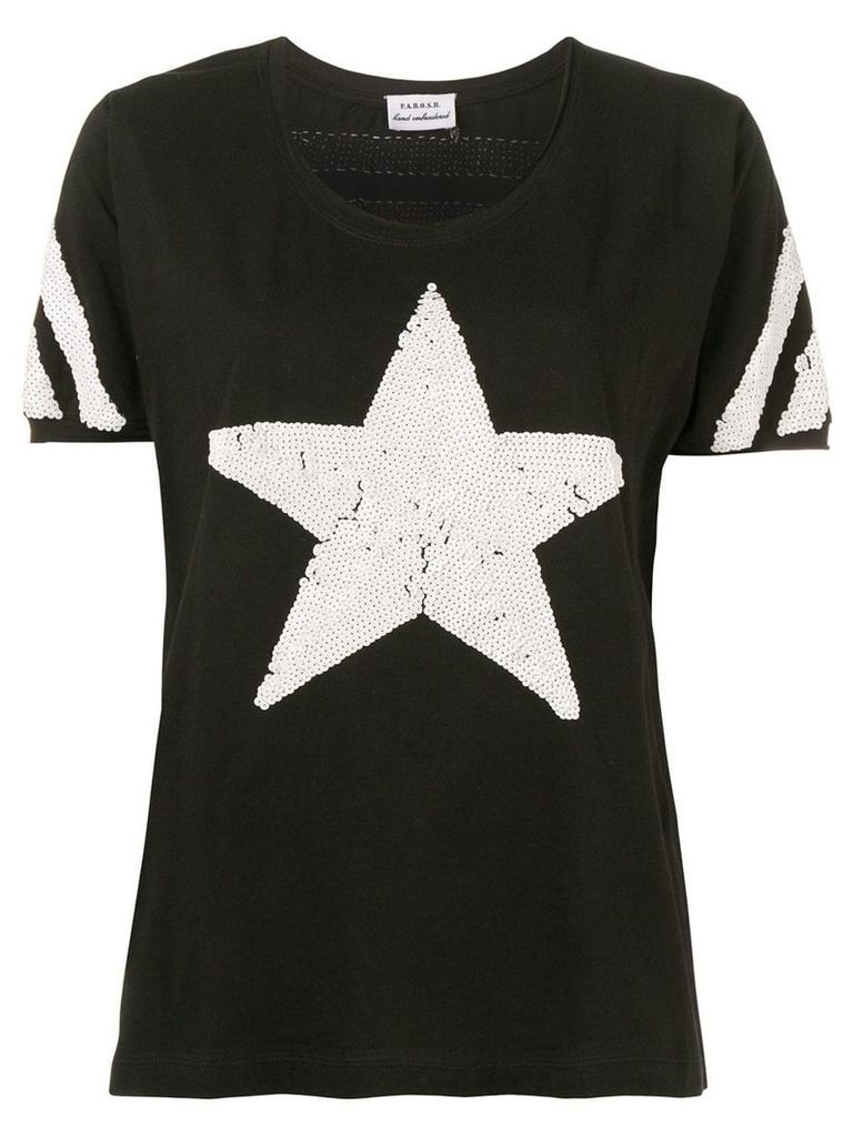 P.A.R.O.S.H. sequined star T-shirt - Black